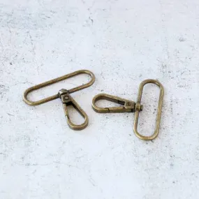 1-1/2" Swivel Hooks (Set of 2) - Antique Brass