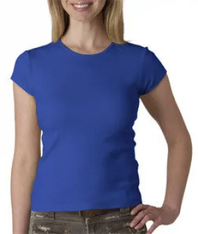 1001 Bella Canvas Ladies' Baby Rib Short-Sleeve Crew Neck Tee True Royal