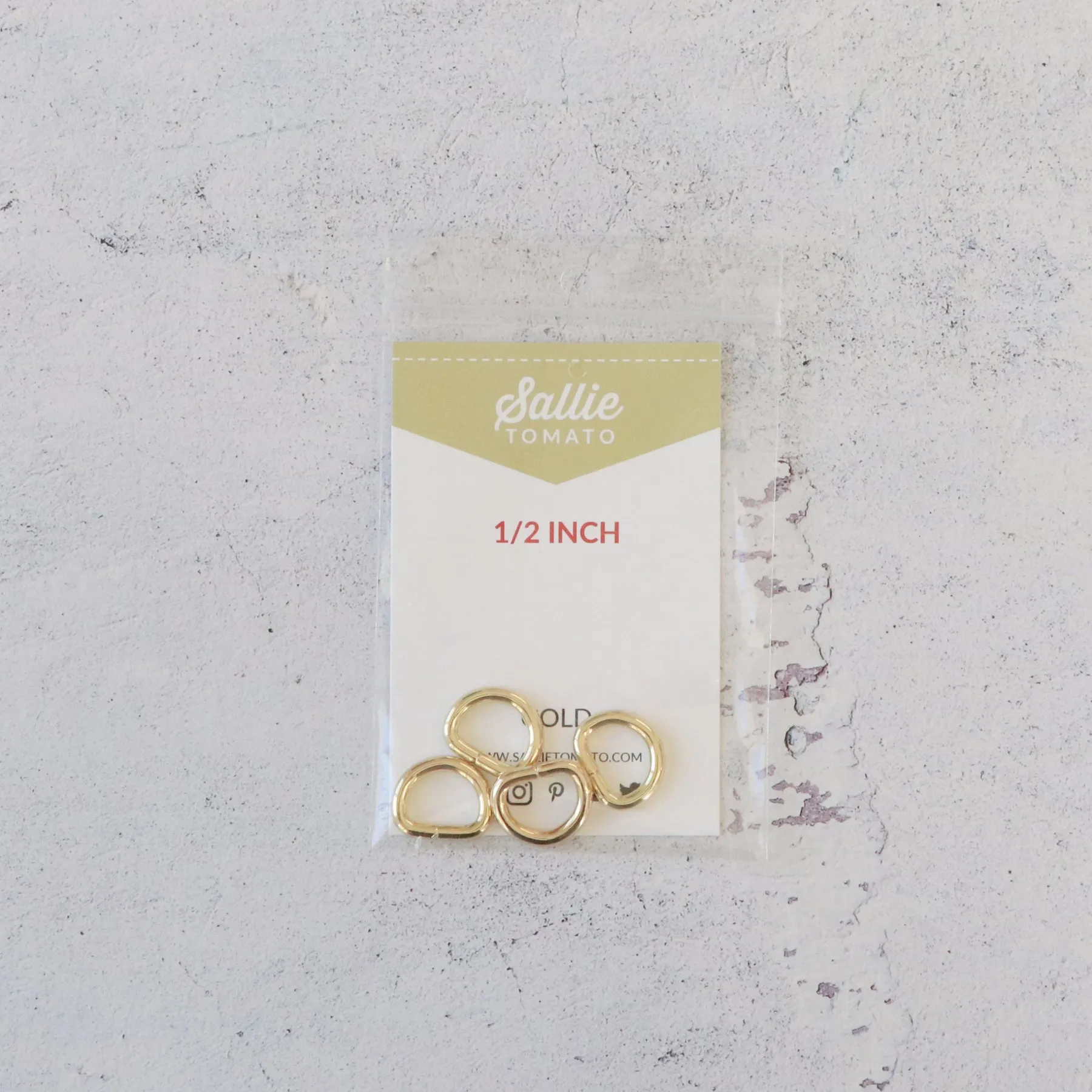 1/2" D-Rings (4ct)