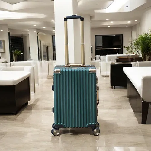 20" Aluminum Framed Luggage with Corner Guards | TSA-Approved Carry-On, Durable & Stylish Travel Companion