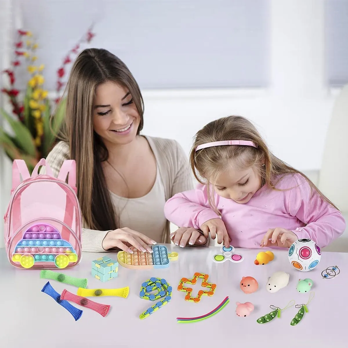 28pc Fidget Toy Fun Pack In Kids Backpack – Fun On The Go!