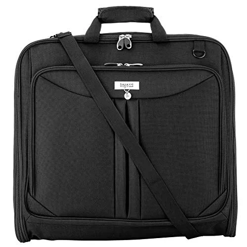 3 Suit Carry On Garment Bag for Travel & Business Trips With Shoulder Strap 40'' Bagazzi Brand