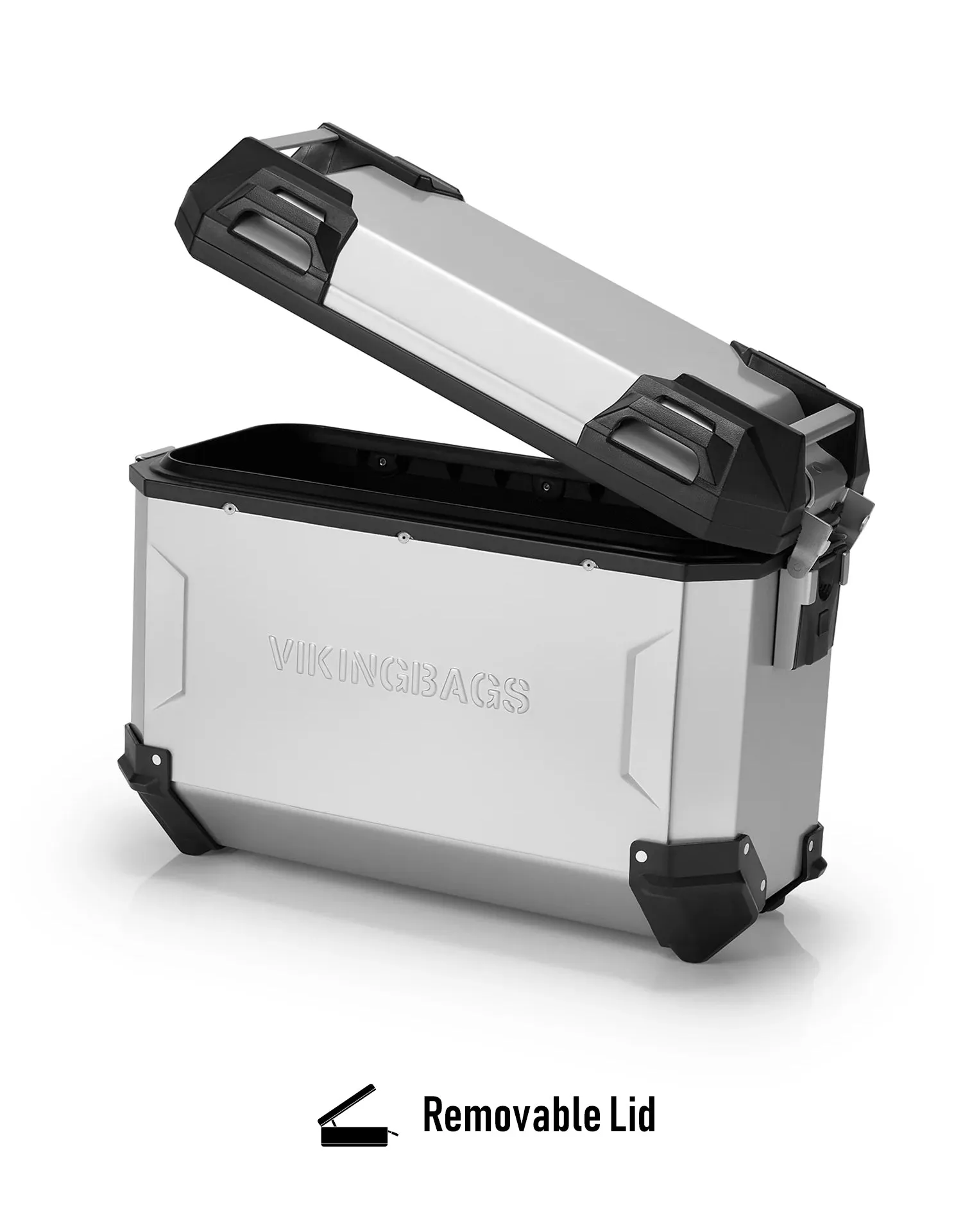 45L - Apex XL Kawasaki VERSYS 1000 Aluminum Side Cases Silver