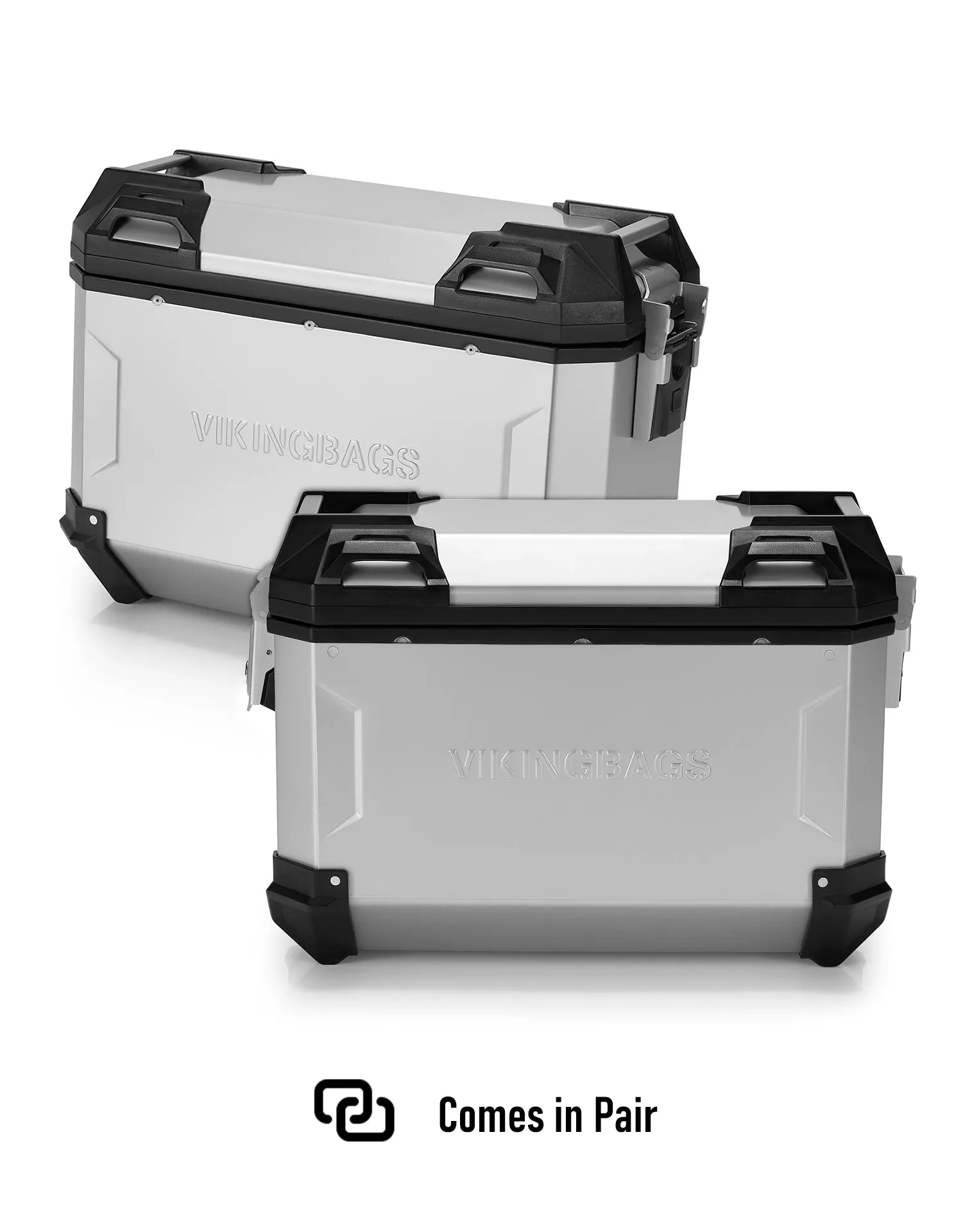 45L - Apex XL Kawasaki VERSYS 1000 Aluminum Side Cases Silver