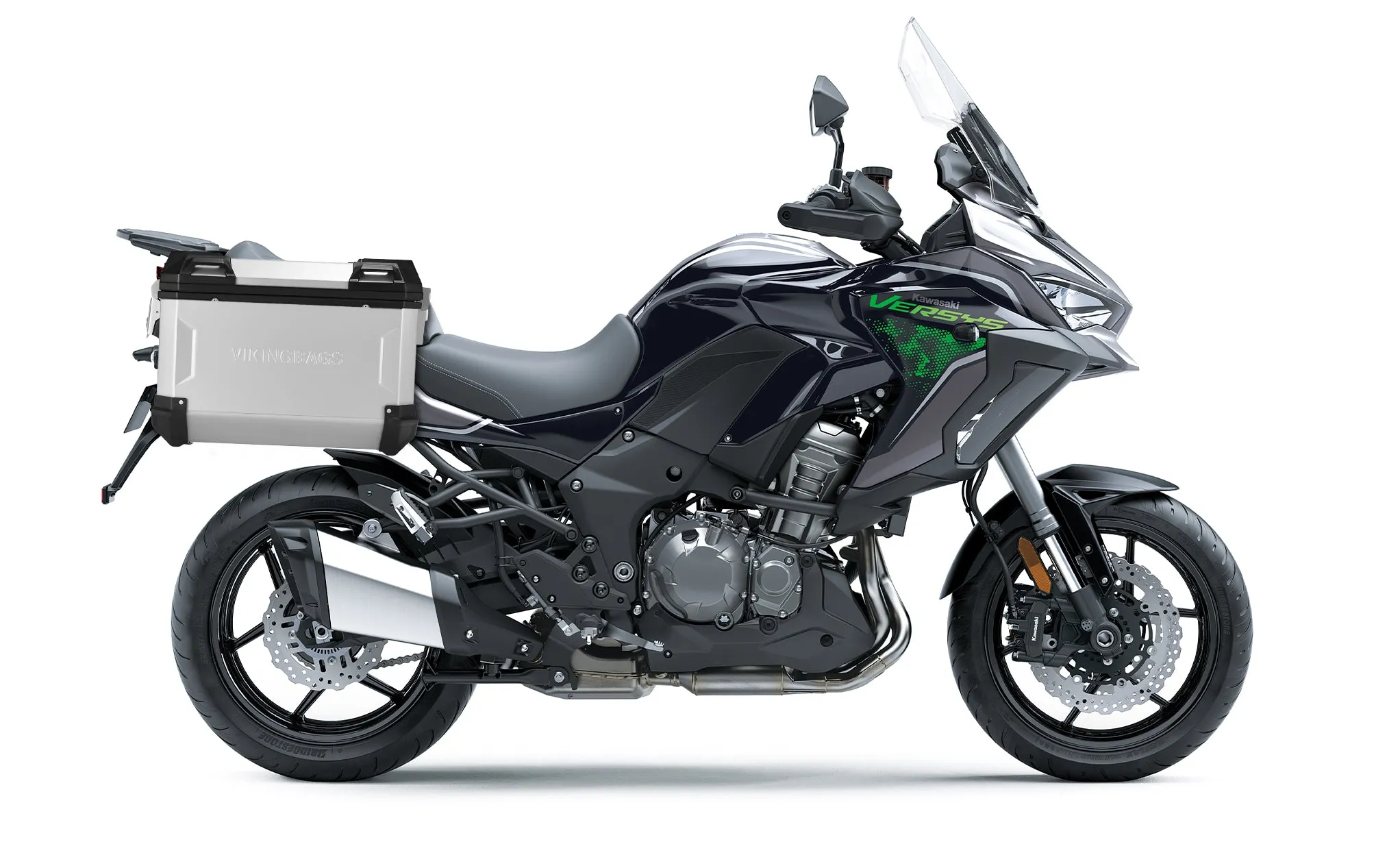 45L - Apex XL Kawasaki VERSYS 1000 Aluminum Side Cases Silver