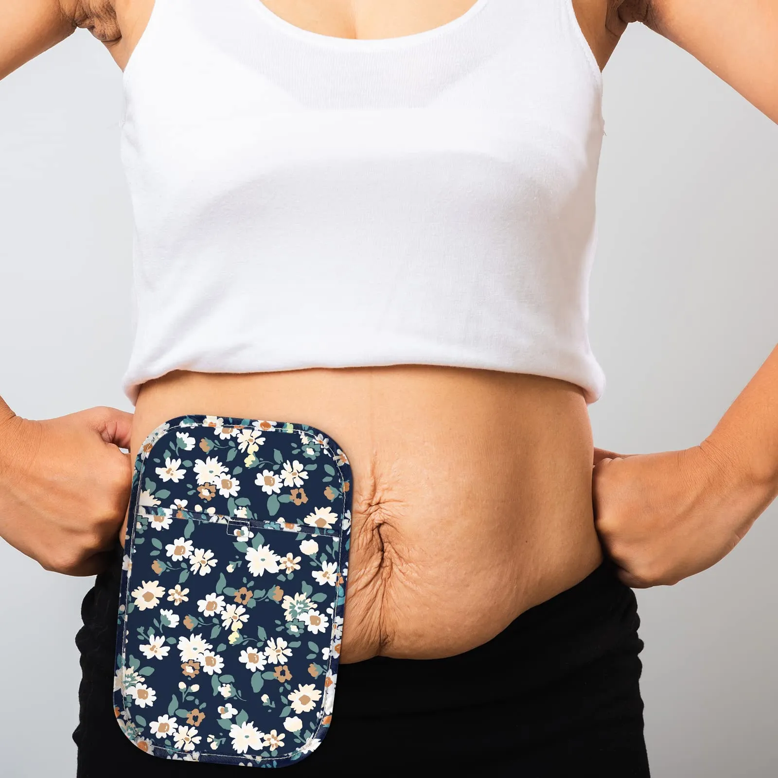 6 Pieces Ostomy Bag Covers Waterproof Ostomy Shower Cover Stretchy Lightweight Colostomy Bags Covers Shower Ostomy Wraps with Opening for Women Men Ileostomy Care Protector Odor Reducing Supplies