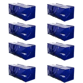 8 Packs Heavy Duty Extra Large Moving Bags W/ Backpack Straps Strong Handles & Zippers