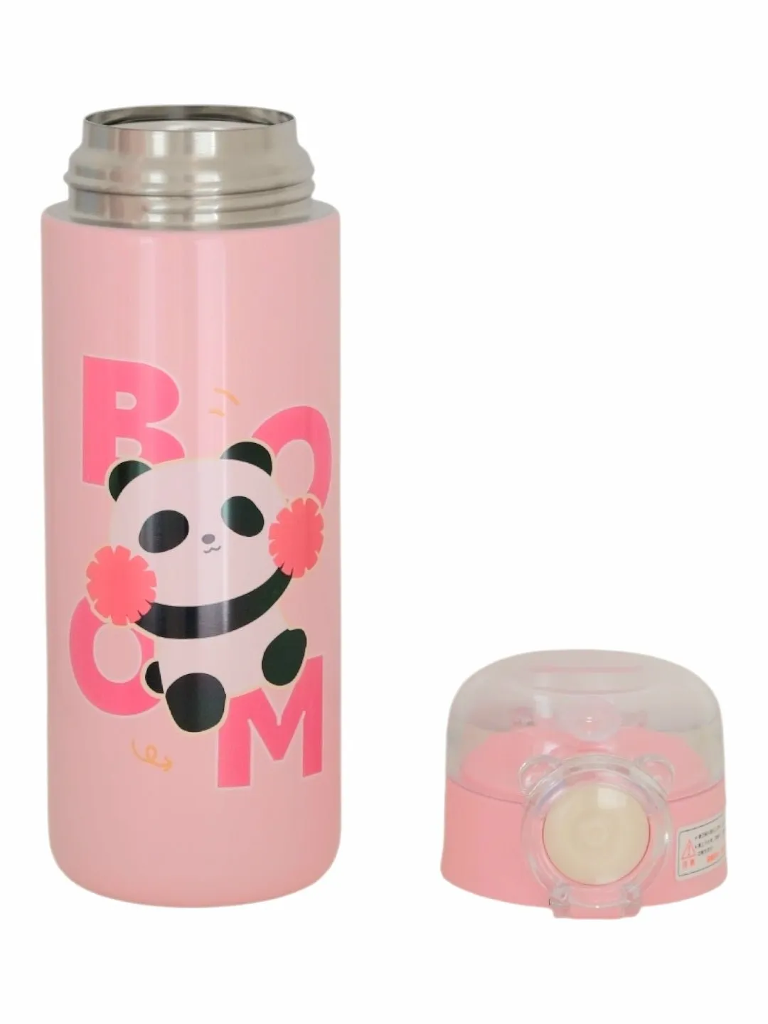 Adorable Pink Panda Insulated Hot & Cold Stainless Steel Sipper Bottle- 500 ML