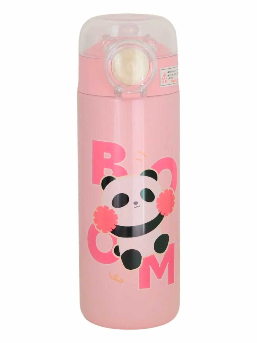Adorable Pink Panda Insulated Hot & Cold Stainless Steel Sipper Bottle- 500 ML