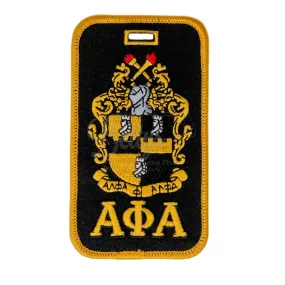 Alpha Phi Alpha ΑΦΑ Shield Embroidered Luggage Tag