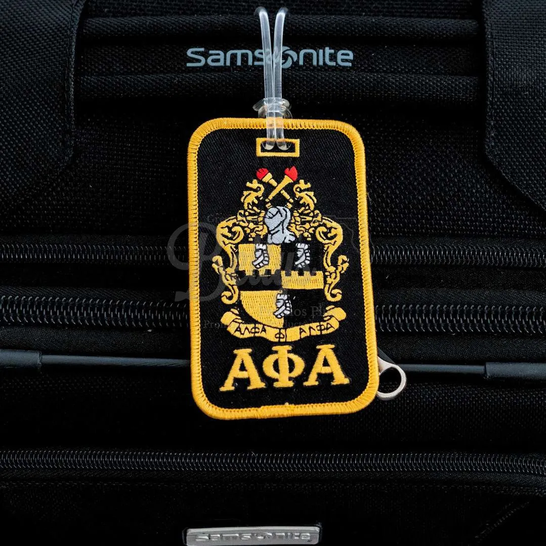 Alpha Phi Alpha ΑΦΑ Shield Embroidered Luggage Tag