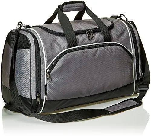 Amazonbasics Sports Duffel - Medium, Grey