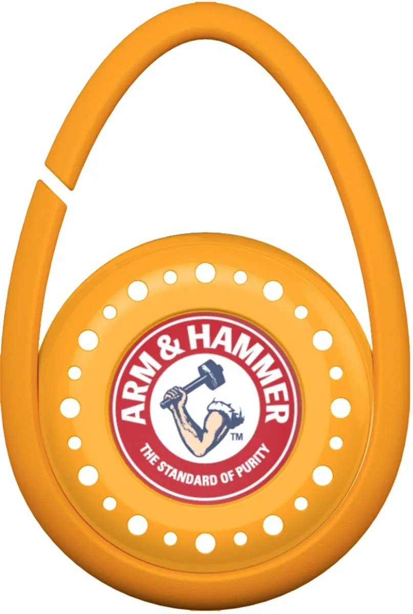 Arm & Hammer Odor Busterz Clip N' Go Air Freshener and Odor Eliminator, Orange, 2-Piece AREA