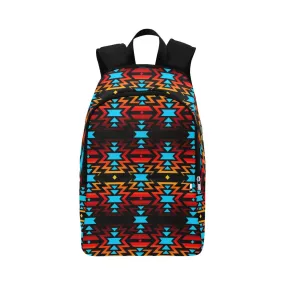 Black Fire Colors and Sky Fabric Backpack for Adult