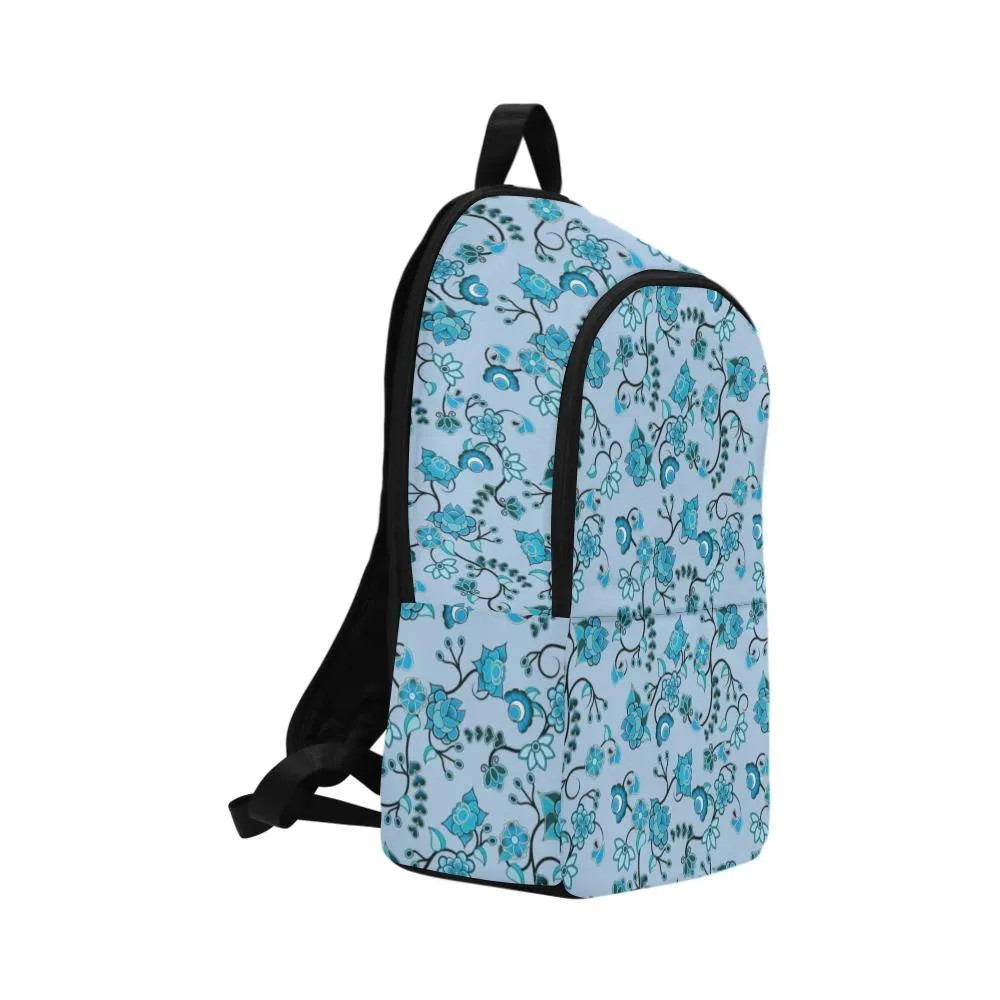 Blue Floral Amour Fabric Backpack for Adult
