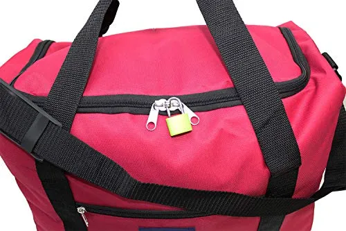 Boardingblue Under Seat 18" Duffel Bag Personal Item for Spirit & Frontier Airlines   Bonus.(Red