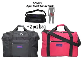 Boardingblue Under Seat 18" Duffel Bag Personal Item for Spirit & Frontier Airlines   Bonus.(Red