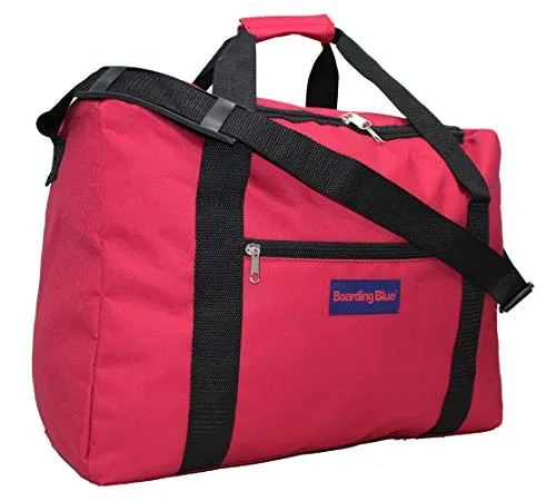 Boardingblue Under Seat 18" Duffel Bag Personal Item for Spirit & Frontier Airlines   Bonus.(Red