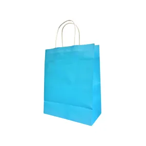 CCF ECO-friendly medium weight 100GSM paper shopping bag #7 (blue color) - 350 pieces/case