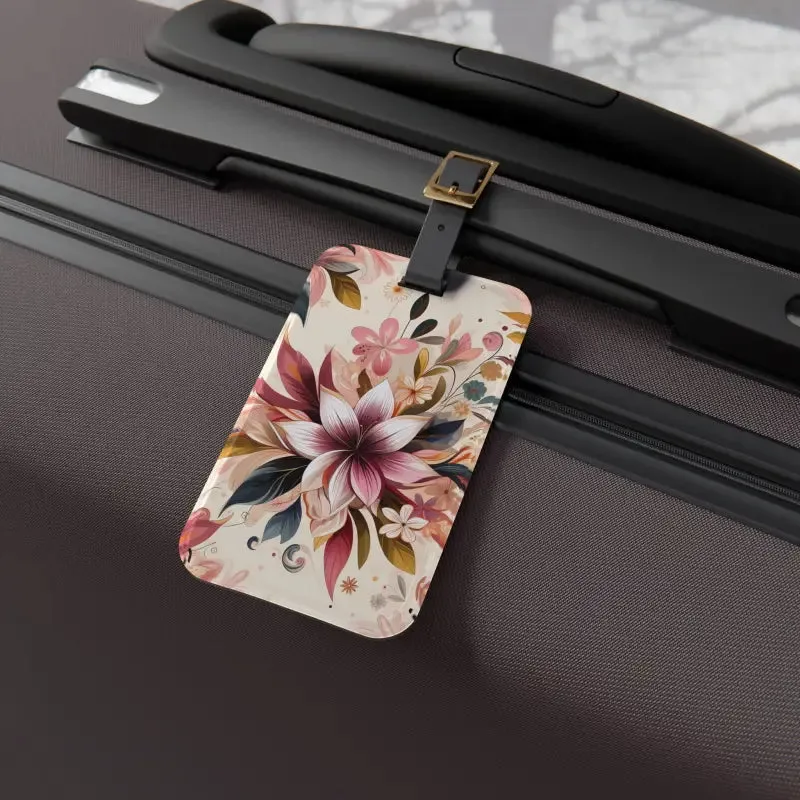Chic Floral Luggage Tag that Makes a Statement