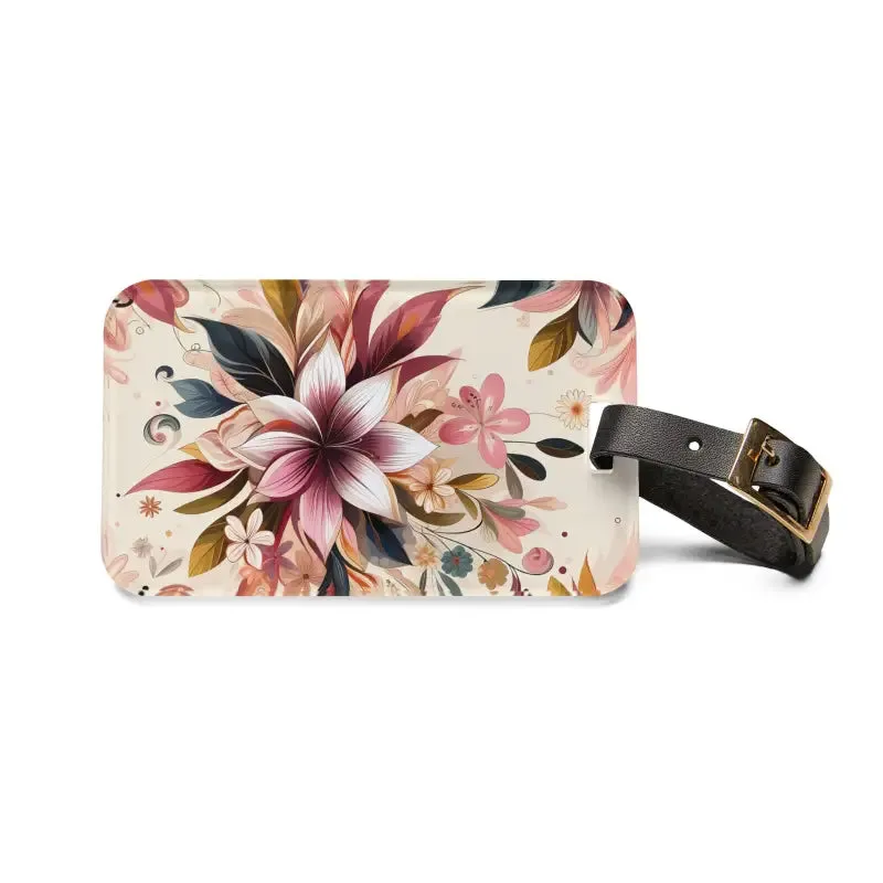 Chic Floral Luggage Tag that Makes a Statement