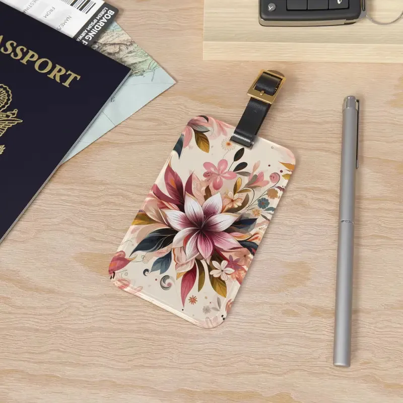 Chic Floral Luggage Tag that Makes a Statement