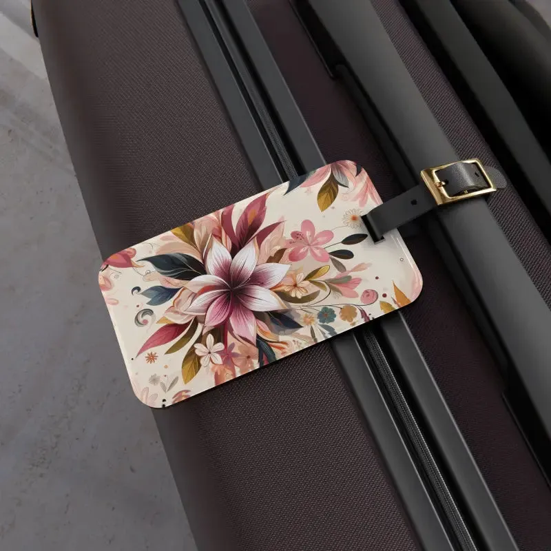 Chic Floral Luggage Tag that Makes a Statement