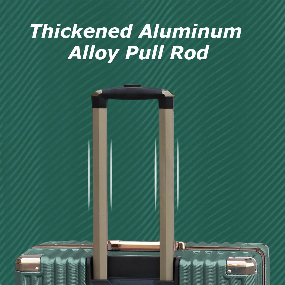 Corner Guard Aluminum Luggage | TSA-Approved Locks, Durable & Stylish Travel Companion | 3 Pcs Set 20" 24" 28" Inches