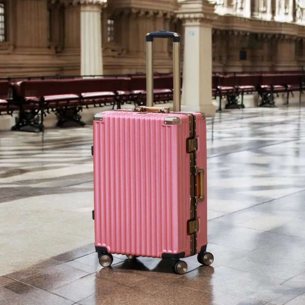 Corner Guard Aluminum Luggage | TSA-Approved Locks, Durable & Stylish Travel Companion | 3 Pcs Set 20" 24" 28" Inches