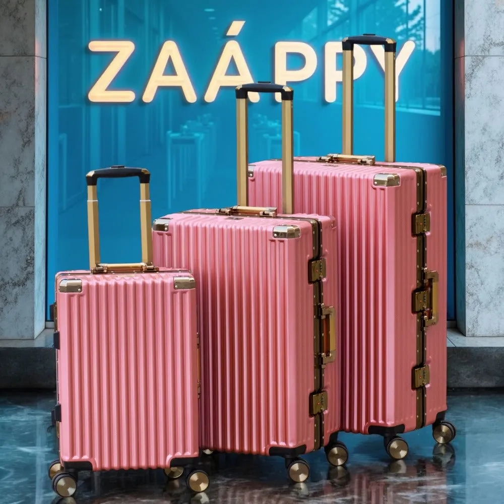 Corner Guard Aluminum Luggage | TSA-Approved Locks, Durable & Stylish Travel Companion | 3 Pcs Set 20" 24" 28" Inches