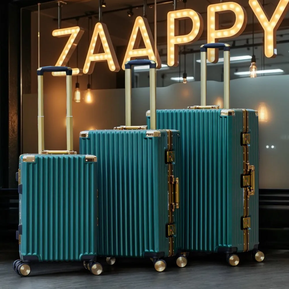 Corner Guard Aluminum Luggage | TSA-Approved Locks, Durable & Stylish Travel Companion | 3 Pcs Set 20" 24" 28" Inches
