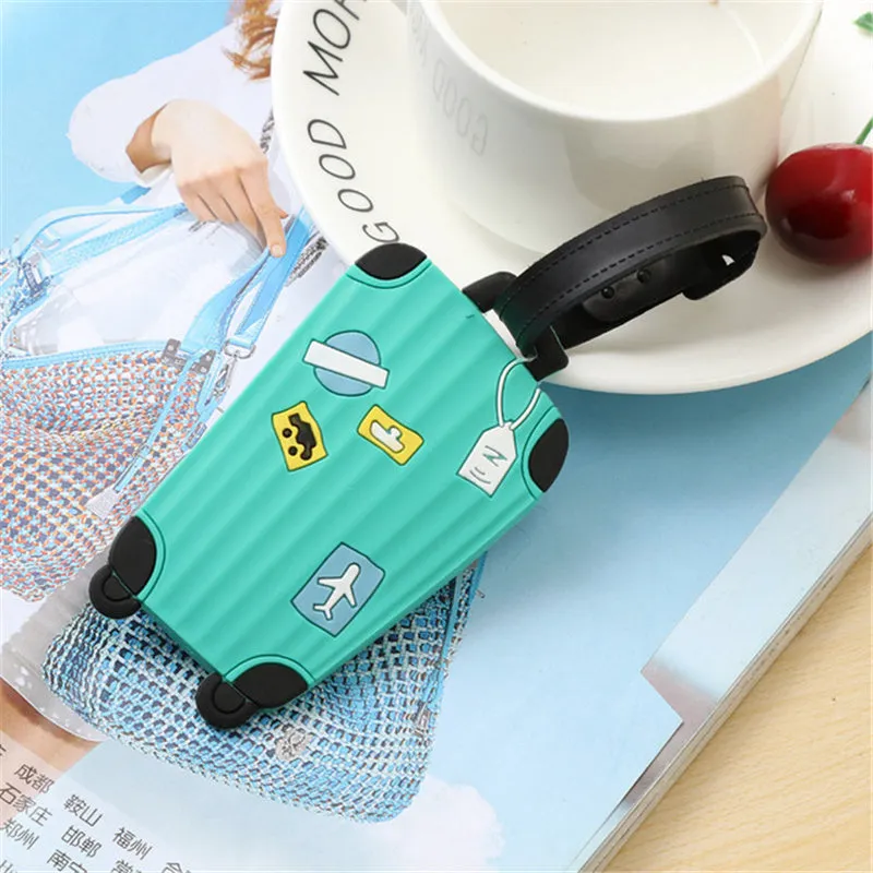 Cute Silicon Suitcase ID Address Holder Baggage Luggage Tags