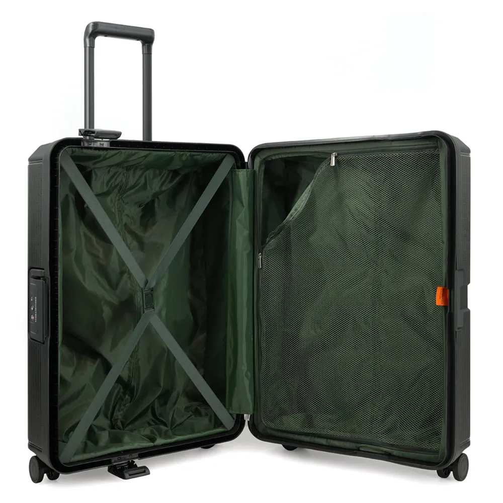 Delsey Paris Securitech® Stone DY4008 66cm LIGHTWEIGHT 4 Double Wheels Clip Trolley Case - Black
