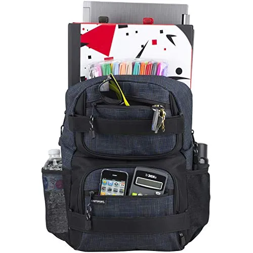 Eastsport New Double Strap Skater Multipurpose Backpack, Navy/Gradient Ripstop Print
