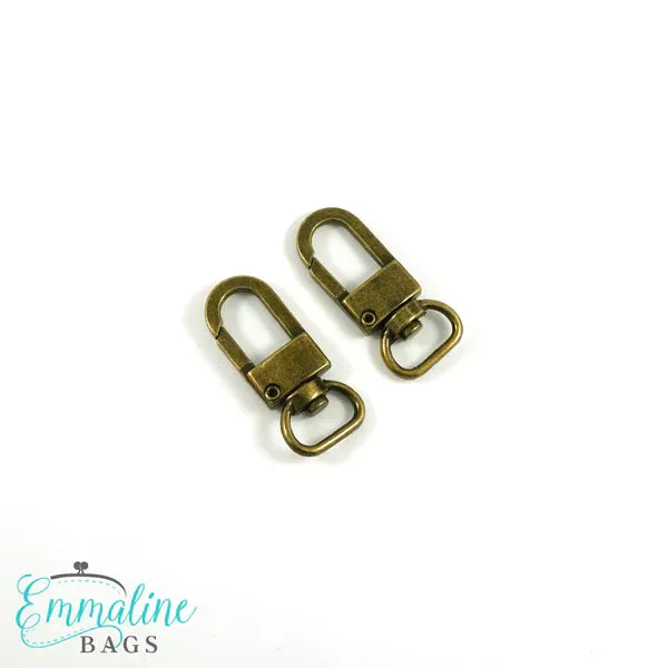 Emmaline Swivel Snap Hook - 1/2" Wristlet/Strap Hook Pack