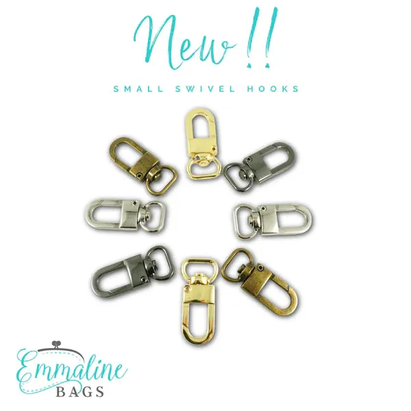 Emmaline Swivel Snap Hook - 1/2" Wristlet/Strap Hook Pack