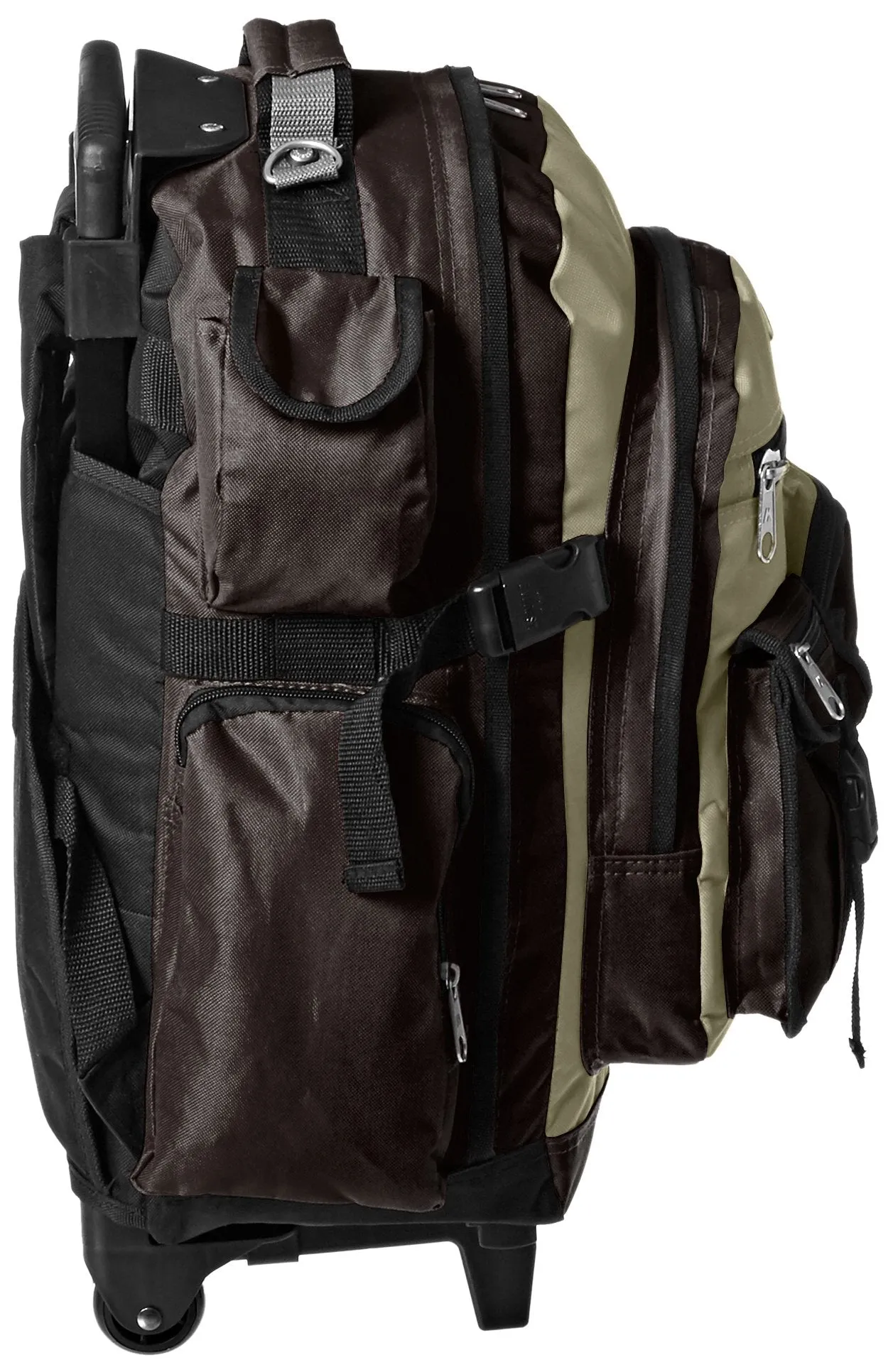 Everest Deluxe Wheeled Backpack, Khaki, One Size