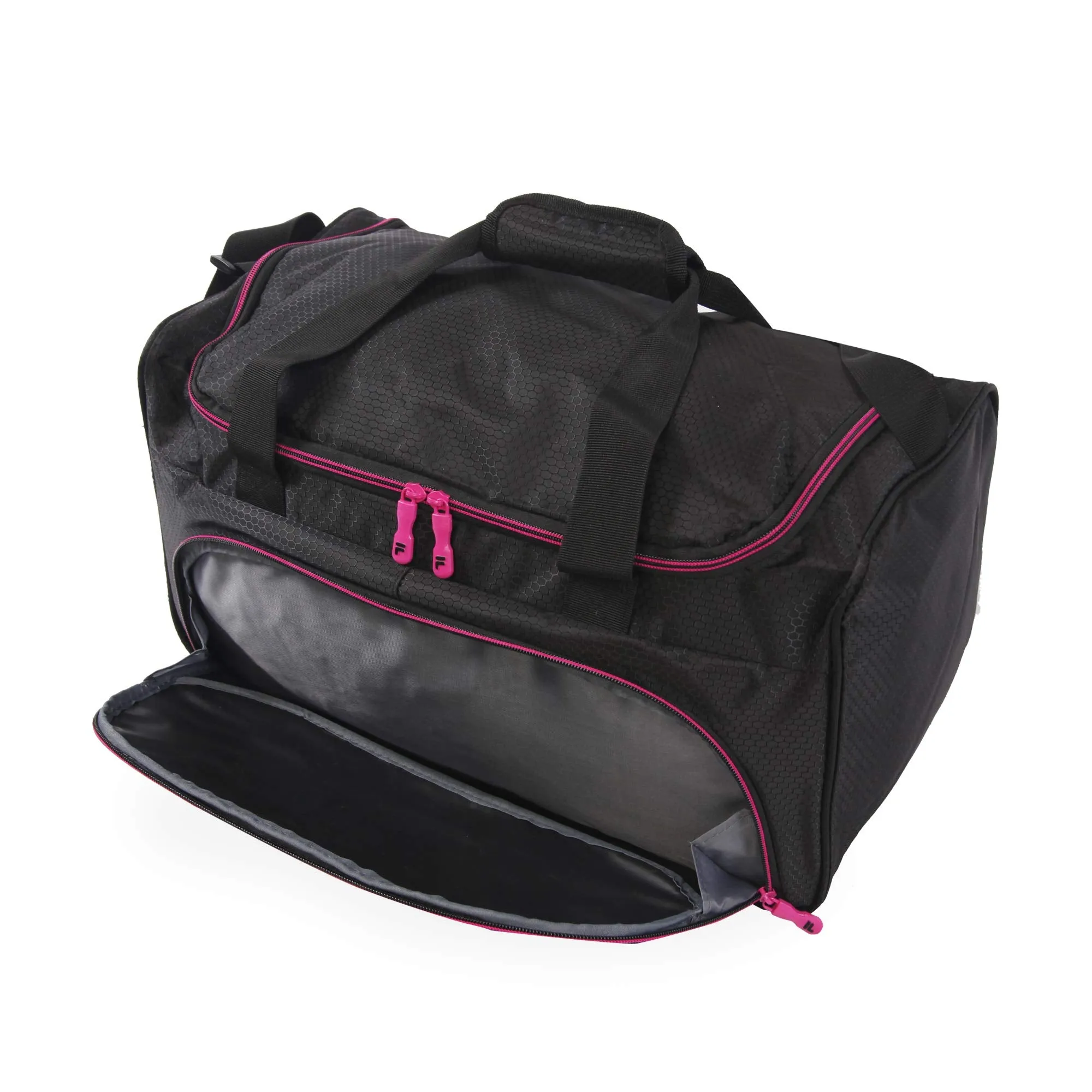 Fila Kelly 19-in Sports Duffel Bag, Black Fuchsia, One Size