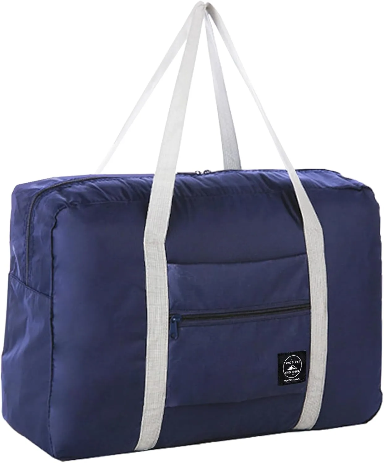 Foldable Travel Duffel Bag Tote Carry on Luggage Bag Spirit Airlines Personal Item Sports Gym Bag Water Resistant Weekender Overnight Bags for Women and Men (Blue)