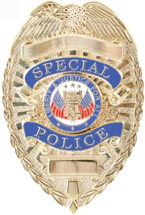 Gold - SPECIAL POLICE Deluxe Badge Officer Shield | Pin Back