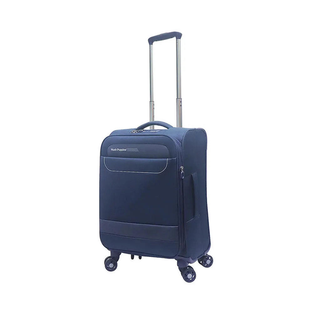Hush Puppies HP69-3145 19" SUPER LIGHT Double Wheel Expandable Soft-Case Spinner Luggage with Anti-Theft Zipper & TSA Lock - Navy