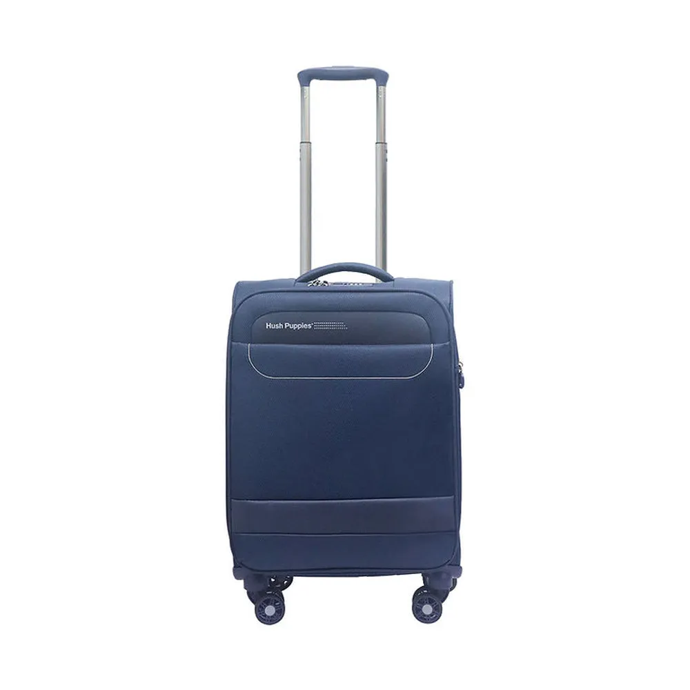Hush Puppies HP69-3145 19" SUPER LIGHT Double Wheel Expandable Soft-Case Spinner Luggage with Anti-Theft Zipper & TSA Lock - Navy