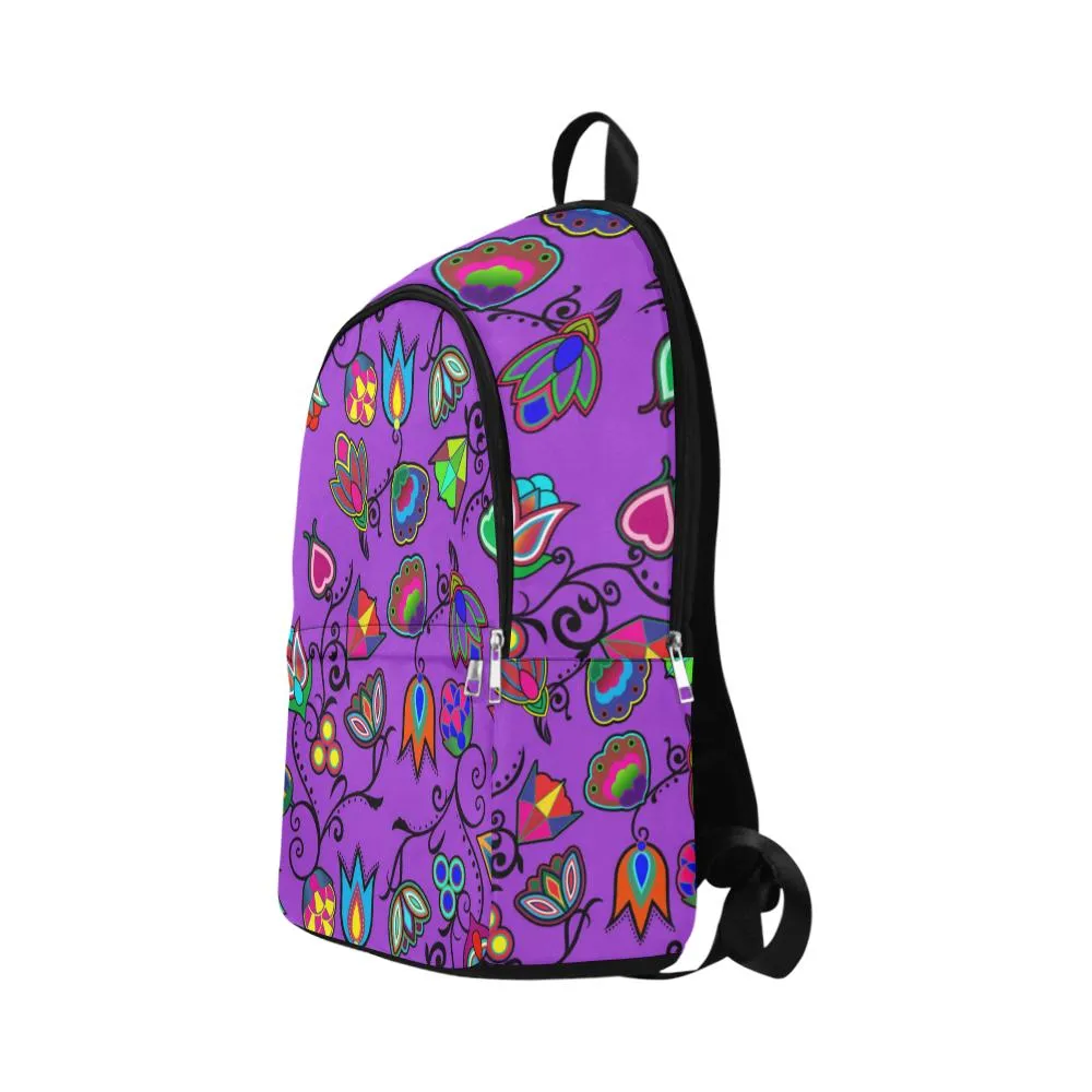 Indigenous Paisley Dark Orchid Fabric Backpack for Adult