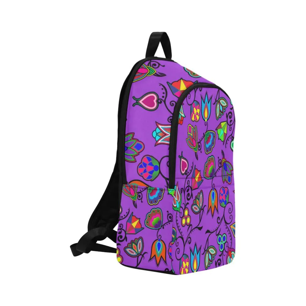 Indigenous Paisley Dark Orchid Fabric Backpack for Adult