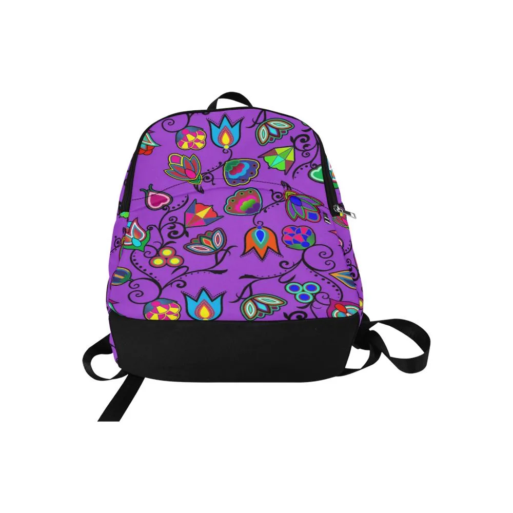 Indigenous Paisley Dark Orchid Fabric Backpack for Adult