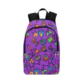 Indigenous Paisley Dark Orchid Fabric Backpack for Adult