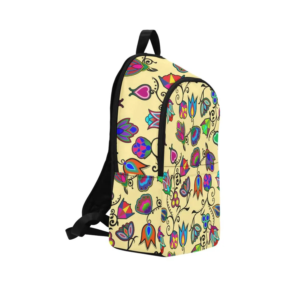 Indigenous Paisley Vanilla Fabric Backpack for Adult