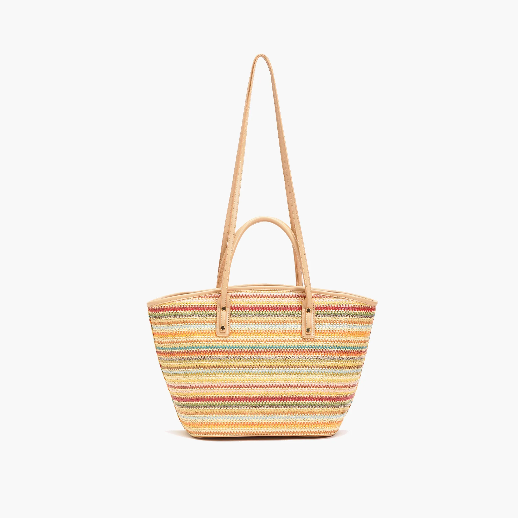 Instant Shipping! Sola Striped Straw Tote Handbag