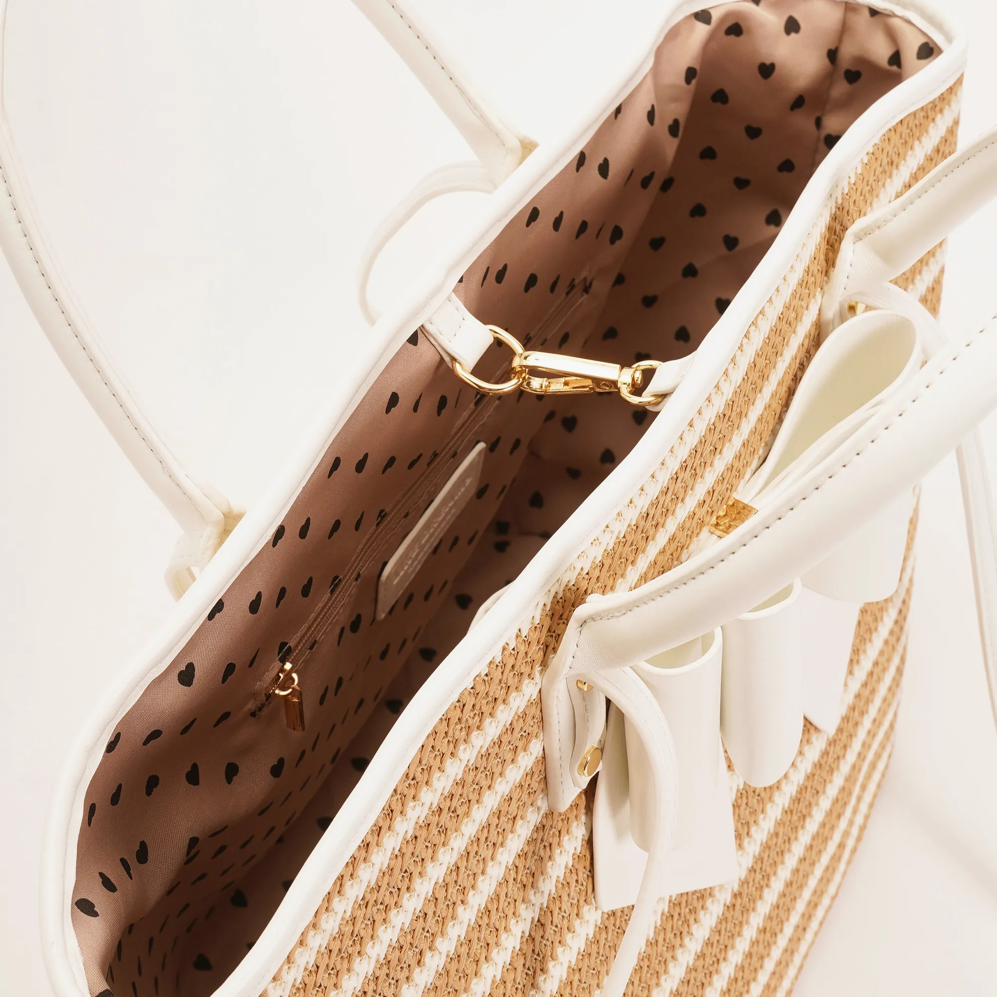 Instant Shipping! Sola Striped Straw Tote Handbag