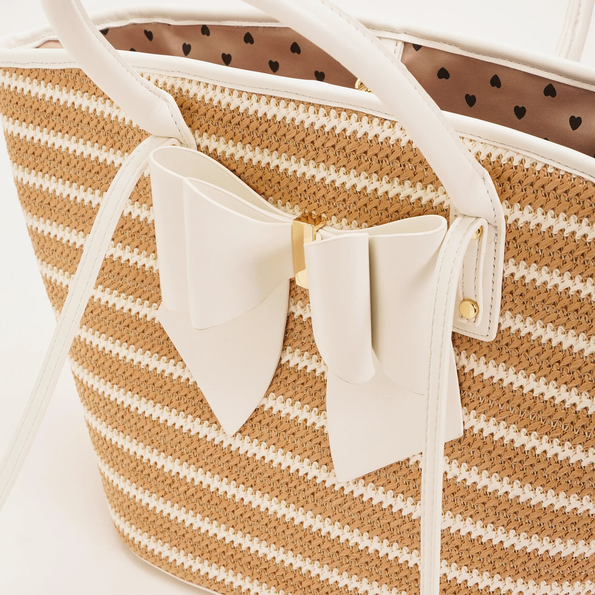 Instant Shipping! Sola Striped Straw Tote Handbag